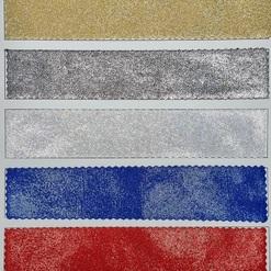 Farbmuster: Glitzer uni-farbend: gold, silber, grau, blau, rot