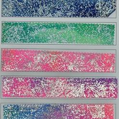 Farbmuster: Glitzer bunt: blau, gr&uuml;n, pink, pink/lila, blau/lila/pink